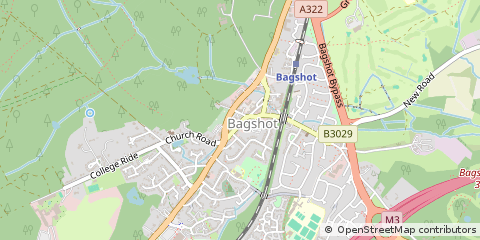 Map of Bagshot, Surrey