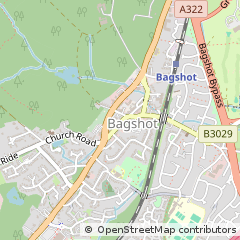 Map of Bagshot, Surrey