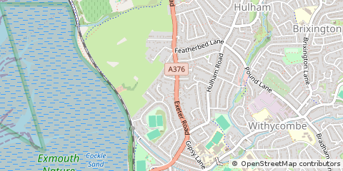 Map of Exmouth, Devon