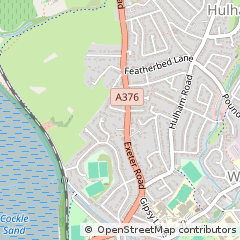 Map of Exmouth, Devon