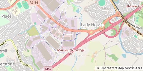 Map of Rochdale, Greater Manchester
