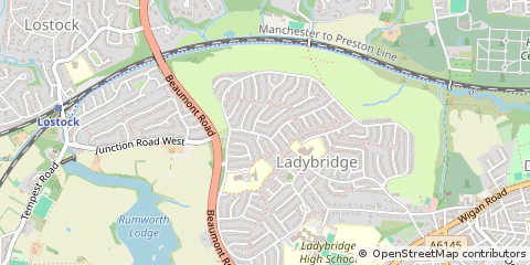 Map of Bolton, Greater Manchester