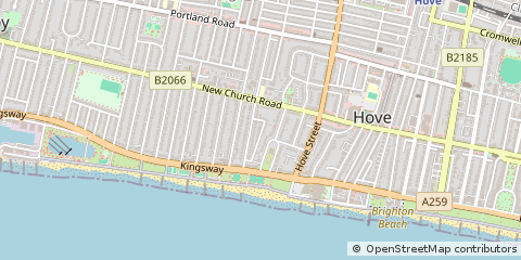 Map of Hove, East Sussex