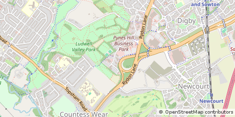 Map of Exeter, Devon