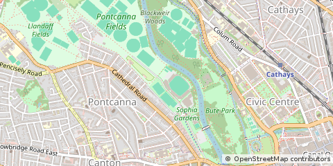 Map of Cardiff