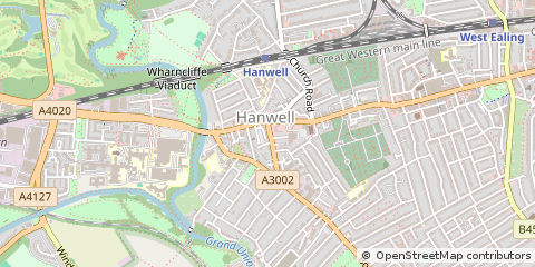 Map of Boston Road, Hanwell