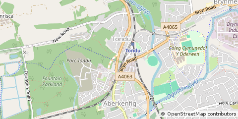 Map of Bridgend