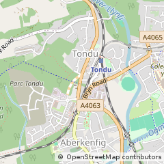 Map of Bridgend