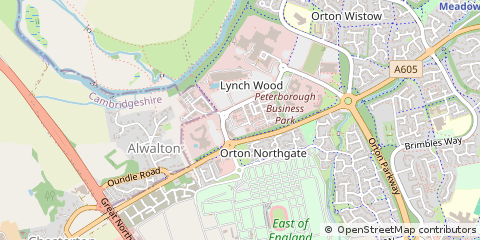 Map of Peterborough, Cambs