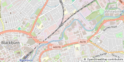 Map of Blackburn, Lancashire