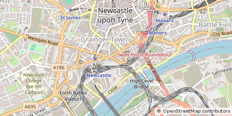 Map of Newcastle Upon Tyne