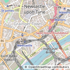 Map of Newcastle Upon Tyne