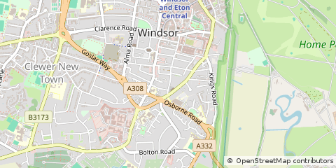 Map of Windsor, Berkshire