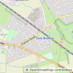 Map of East Boldon, Tyne & Wear