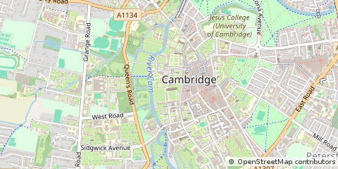 Map of Cambridge, Cambridgeshire