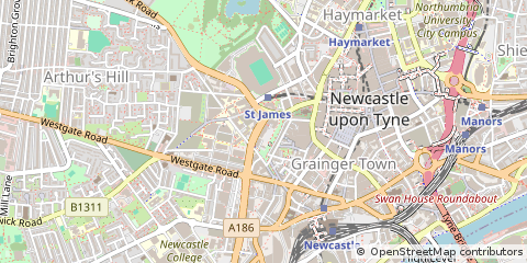 Map of Newcastle Upon Tyne