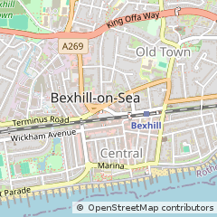 Map of Bexhill-on-SEA, East Sussex