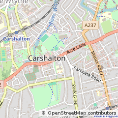 Map of Carshalton, Surrey