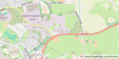 Map of Llanelli, Carmarthanshire
