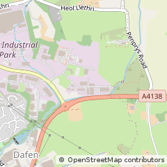 Map of Llanelli, Carmarthanshire
