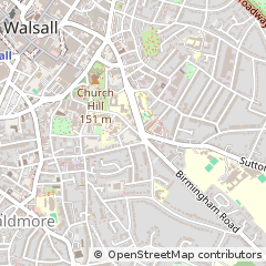 Map of Walsall, West Midlands