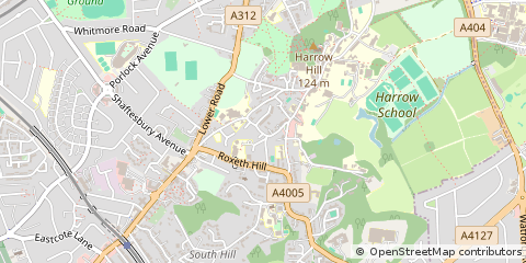 Map of Harrow on the Hill, Middlesex