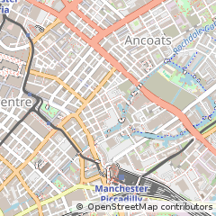Map of Manchester, Lancashire