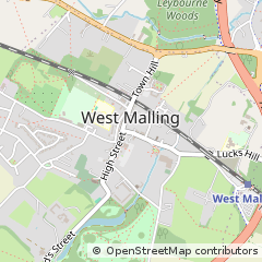 Map of West Malling, Kent