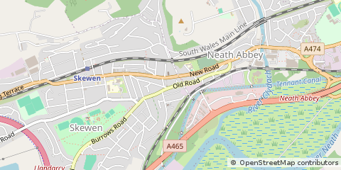 Map of Skewen, Neath Port Talbot