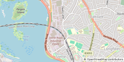 Map of Poole, Dorset