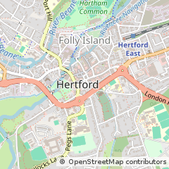 Map of Hertford, Hertfordshire