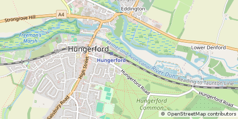 Map of Hungerford, Berkshire