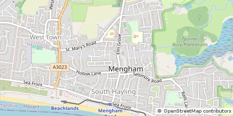 Map of Hayling Island, Hampshire