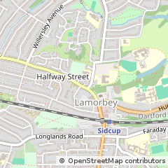 Map of Sidcup, Kent