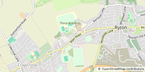 Map of Ryton, Tyne & Wear