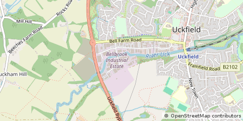Map of Uckfield, East Sussex