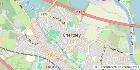 Map of Chertsey, Surrey