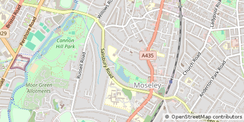 Map of Birmingham, West Midlands