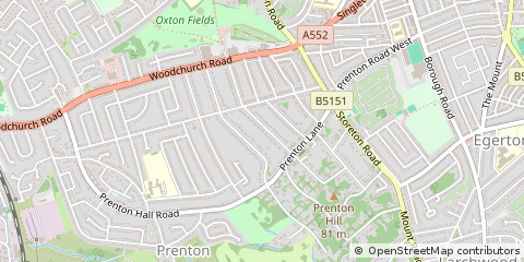 Map of Prenton, Wirral