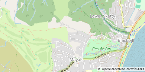 Map of Swansea, East Sussex