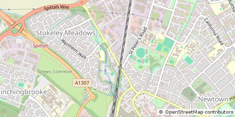 Map of Huntingdon, Cambridgeshire