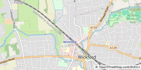 Map of Wickford, Essex