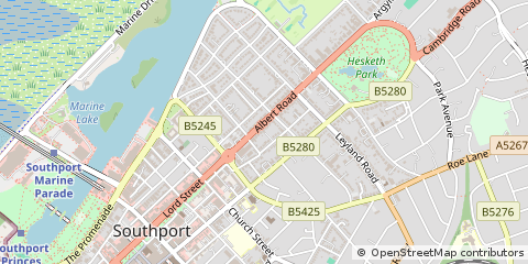 Map of Southport, Merseyside