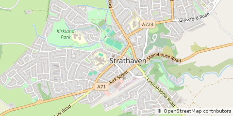 Map of Strathaven, Lanarkshire