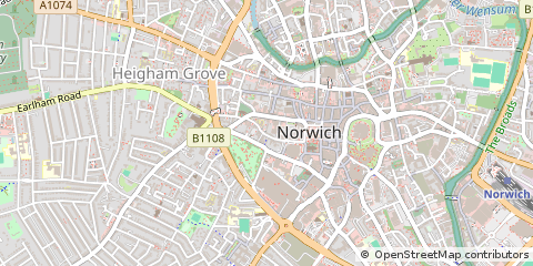 Map of Norwich, Norfolk