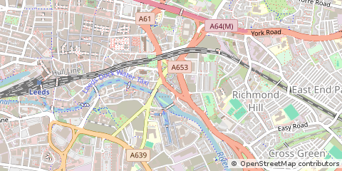Map of Leeds, West Yorkshire