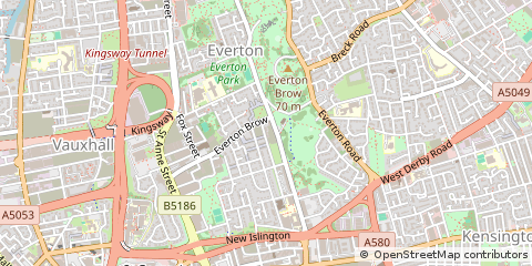 Map of Liverpool, Merseyside