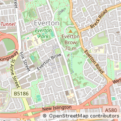 Map of Liverpool, Merseyside