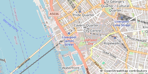 Map of Liverpool, Merseyside