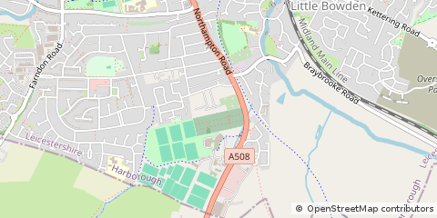 Map of Market Harborough, Leicestershire